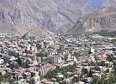 Hakkari city surrounded by mountains