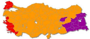 provinces won by political parties during the elections of November 2015