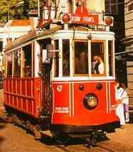 Tram on Istiklal street